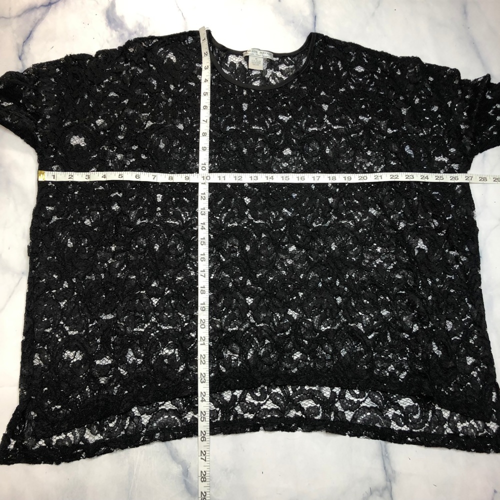 Alberto Makali Sheer Black Floral Lace Blouse - Picture 5 of 7